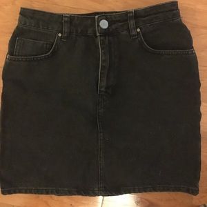 Asos black denim skirt